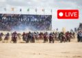 Départ de l’Enduro del Verano 2026 à Villa Gesell en Argentine, des centaines de pilotes motos s’élancent sur la plage lors de la course d’endurance sur sable.